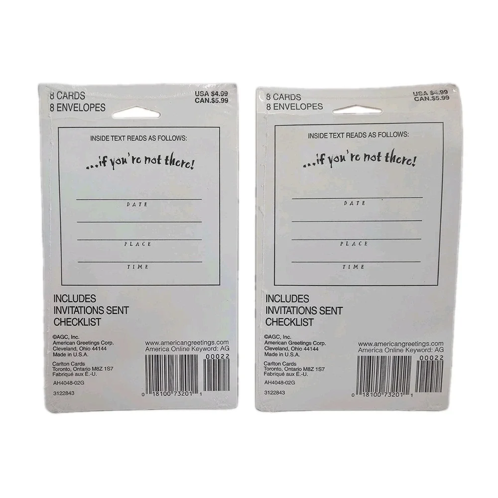 Halloween Party Invitations Vampire American Greetings 2 Pack SEALED 16 Invites